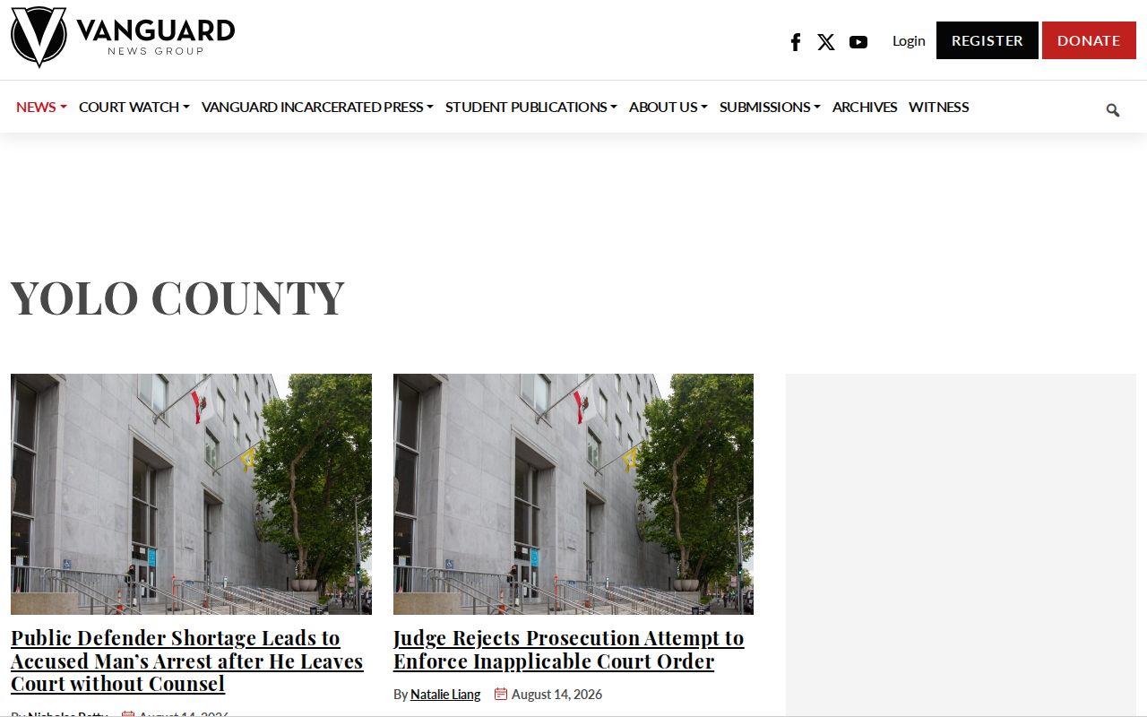 Yolo County crime news and court coverage archive from Davis Vanguard
